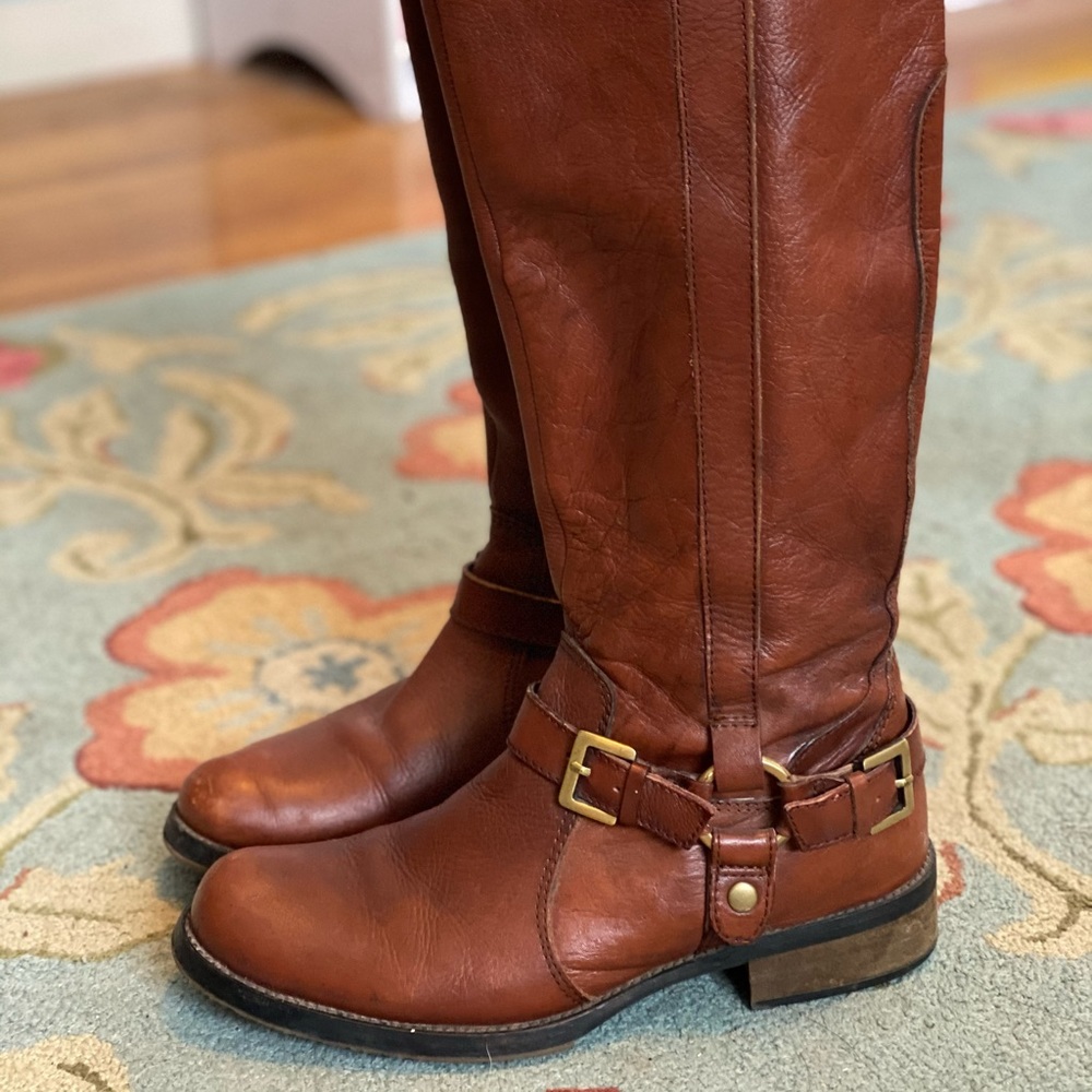 Miz Mooz brown leather boots size 7